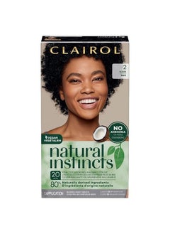 CLAIROL Natural Instincts Demi-Permanent Hair Dye, 2 Black Hair Color, Pack of 1  - Image 1