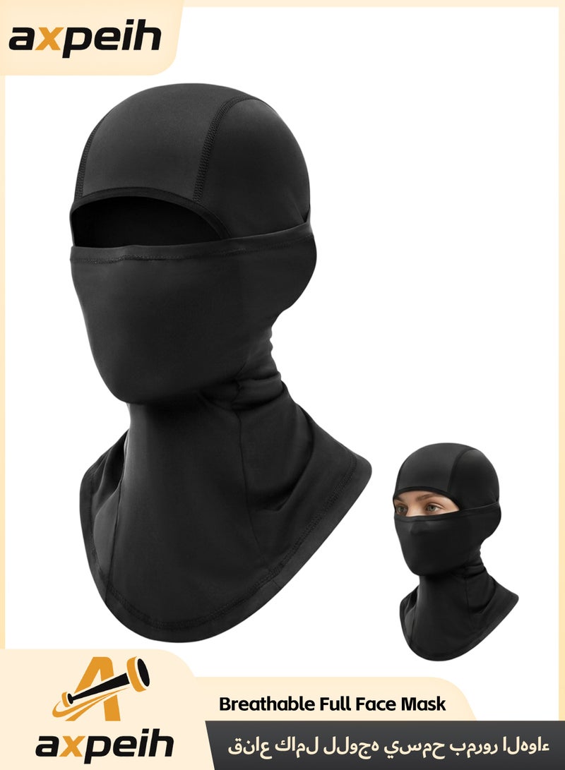 Breathable Full Face Mask, Summer Ice Silk Cycling Sun Protection Mask, UV Protection, Outdoor Multifunctional Face & Neck Cover, Breathable Sweat-Wicking, Cool & Comfortable for Riding