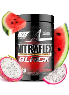 GAT Sport Nitraflex Black Pre-Workout Watermelon Dragon Fruit Flavor 458g
