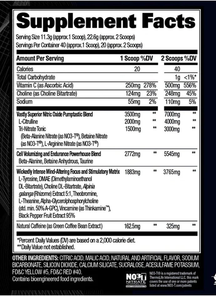 GAT SPORT - GAT Sport Nitraflex Black Pre-Workout Watermelon Dragon Fruit Flavor 458g - Image 1