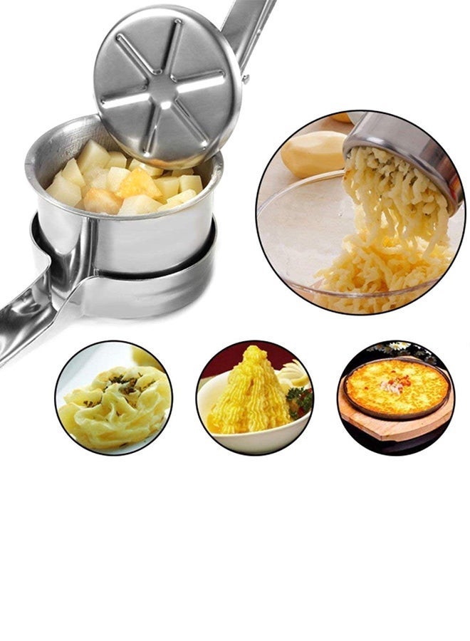 AILife Stainless Steel Potato Ricer and Masher Silver Half hole press [pressed type - Image 3