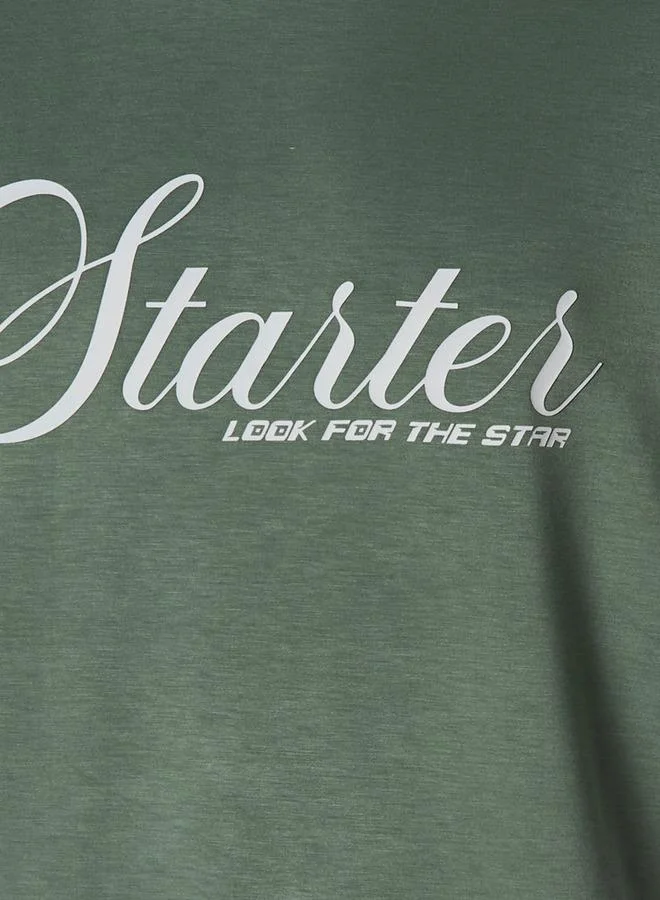 Starter  Starter Men Regular Fit Round Neck Short Sleeves Printed T-shirt for Men | Best Price UAE