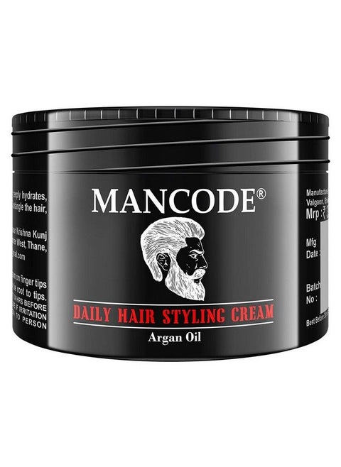 Hair Styling Cream Daily Hair Styling Cream For Men Soft Smooth Glossy Hair Nourishes And Moisturizes Hairs Enriched With Vitamins Shea Walnut Argan 100G (Pack Of 1)