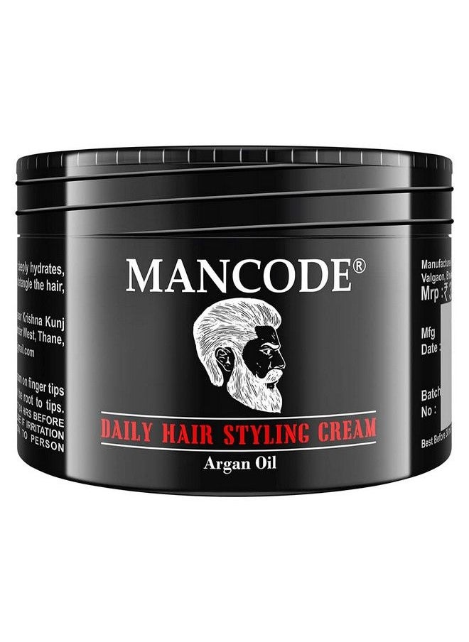 Hair Styling Cream Daily Hair Styling Cream For Men Soft Smooth Glossy Hair Nourishes And Moisturizes Hairs Enriched With Vitamins Shea Walnut Argan 100G (Pack Of 1)