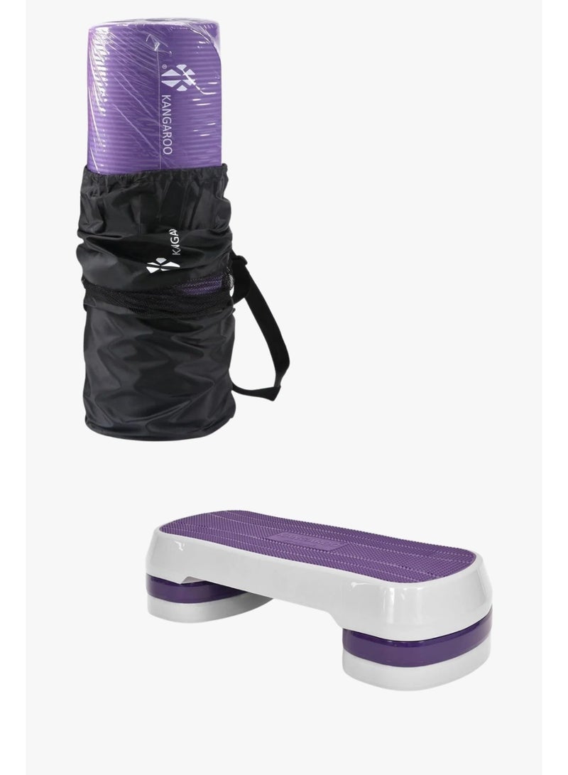 كانجرو مجموعة استيب درج التمارين مع فرشة التمارين