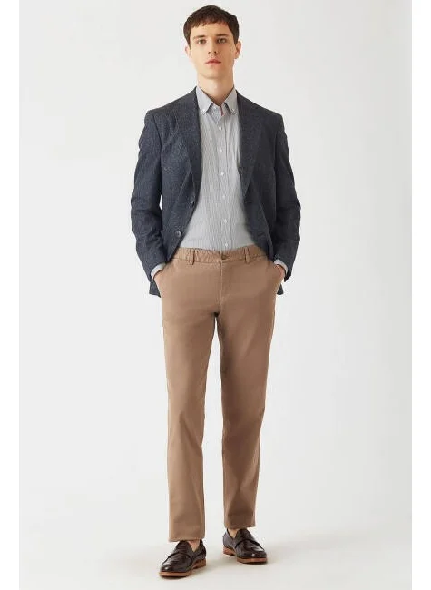 Bisse Men's 4 Pocket Elastic Sports Trousers MINK PNS22K22229_D08