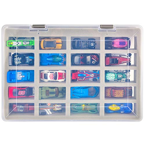 FULLCASE ADAM FULLCASE Case Compatible with Hot Wheels Cars Toy Organizer Storage Container Holds for Hot Wheels Car 20pcs Display Carrying Holder with 4 Size of Slots Box Only - Image 1