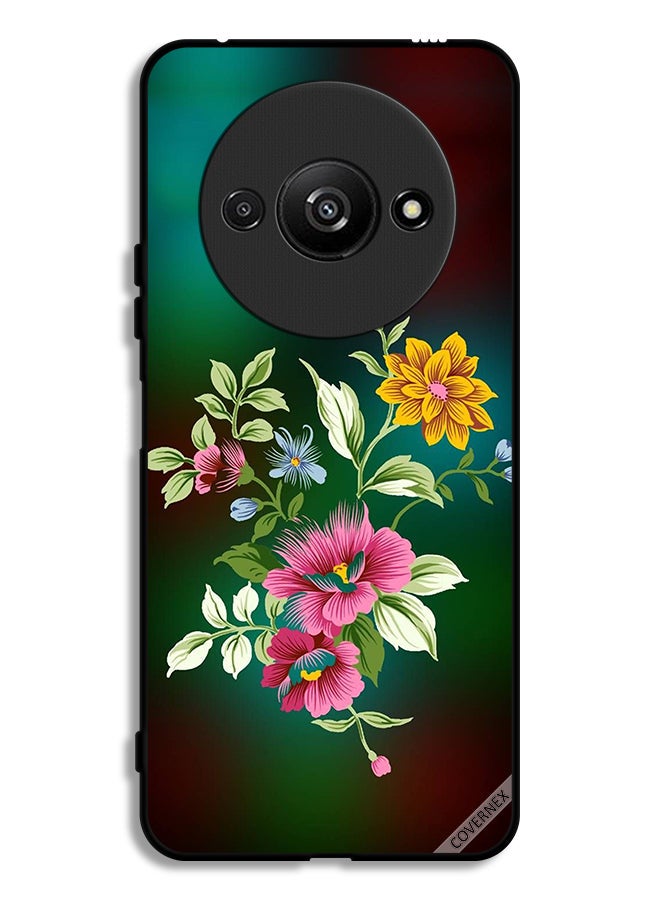 Covernex Xiaomi Redmi A3 4G Protective Case Cover HD Flowers - Image 1