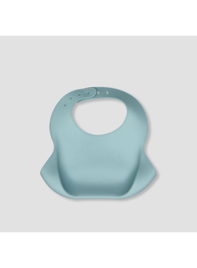 Ezycare Silicone Cartoon Light blue Printing Baby Bib – Waterproof, Soft & Easy-Clean Feeding Bib - Image 2