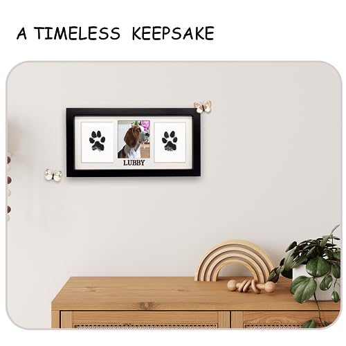 MYPAWLETS Paw Print Frame & Ink Pads Kit,Dog or Cat Paw Print Kit,2 No Mess Ink Pads for Pets,Paw Print Stamp Pad for Dogs,Wooden Pet Memorial Frame,Personalized Pet Paw Print Gifts - Image 3