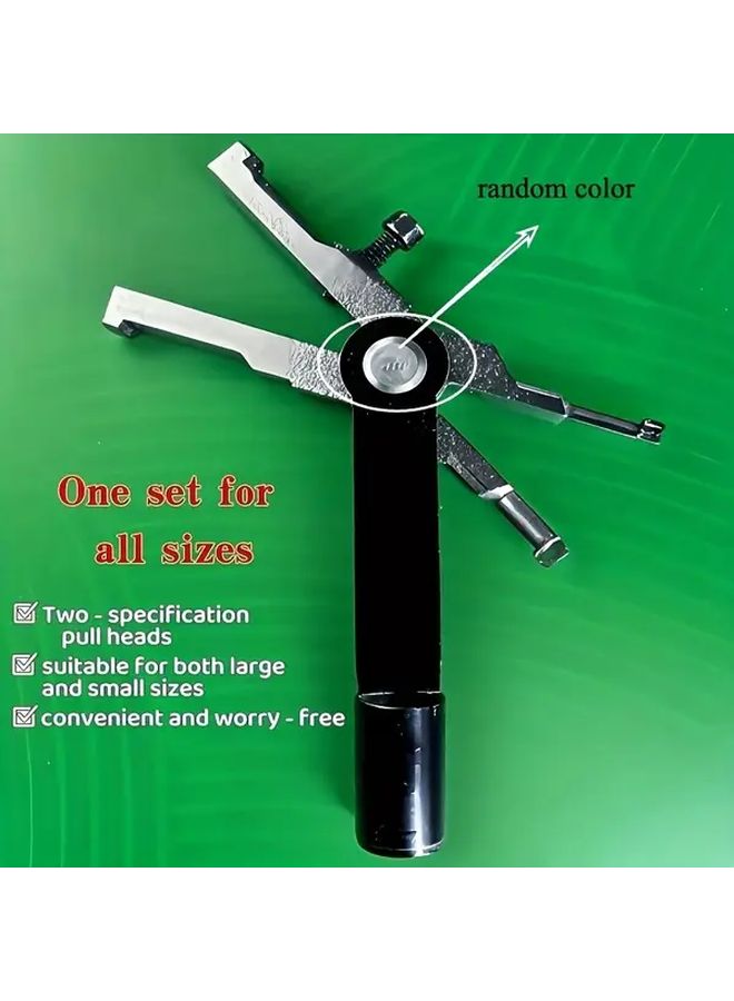 Heavy Duty Double Ended Bearing Puller Silvery Carbon Steel Ergonomic Handle - Image 2