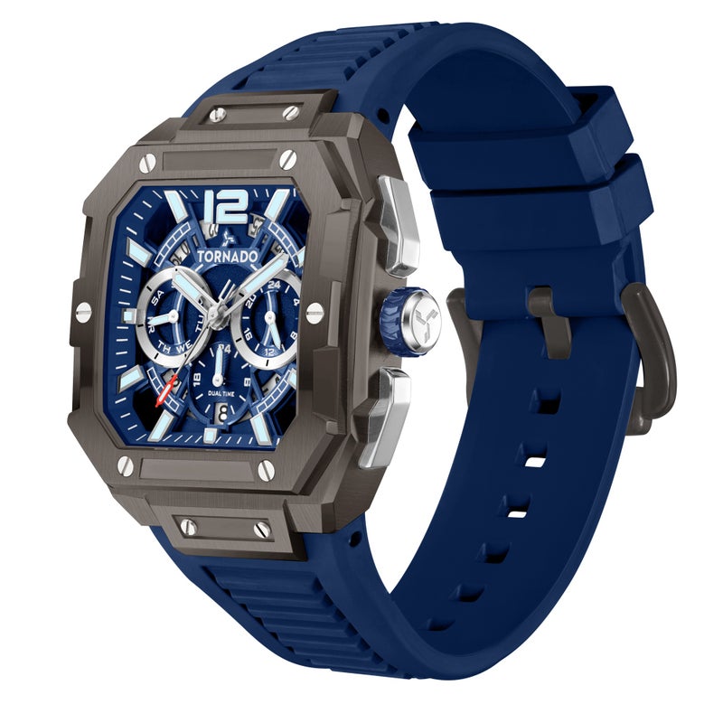 TORNADO Men's FKM strap Multi Function Watch T26101-XFNN - 44mm mm - Image 3