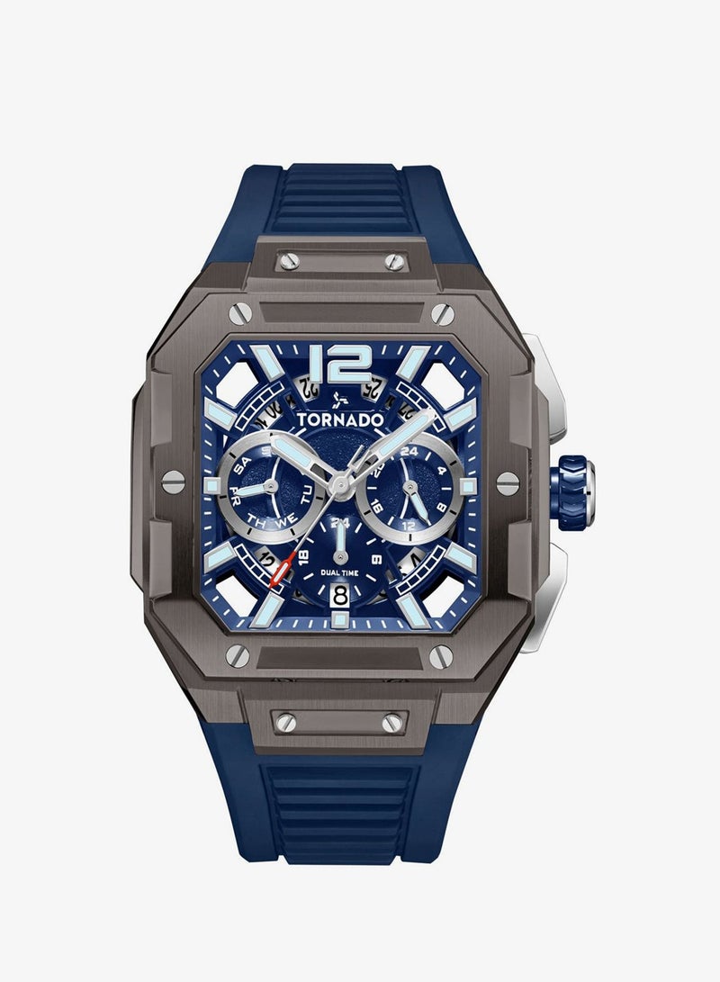 TORNADO Men's FKM strap Multi Function Watch T26101-XFNN - 44mm mm - Image 2