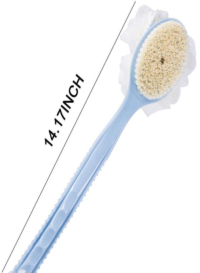 LIVESRD Long Handle Body Bath Shower Brush Loofah Sponge with Double Layer Soft & Strength Bristles suitable for Back Scrub and Skin Exfoliating - Image 4