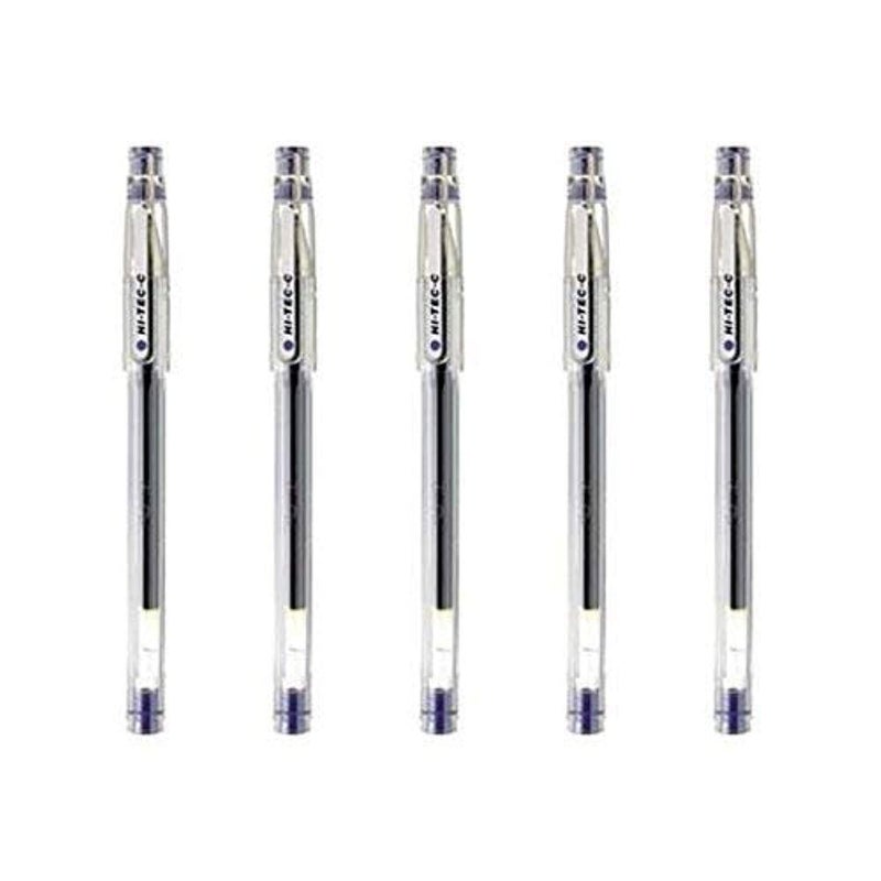 Pilot Hi-Tec-C 03 Gel Ink Pen, Micro Fine Point 0.3mm, Blue Ink, LH-20C3, Value Set of 5 - Image 1
