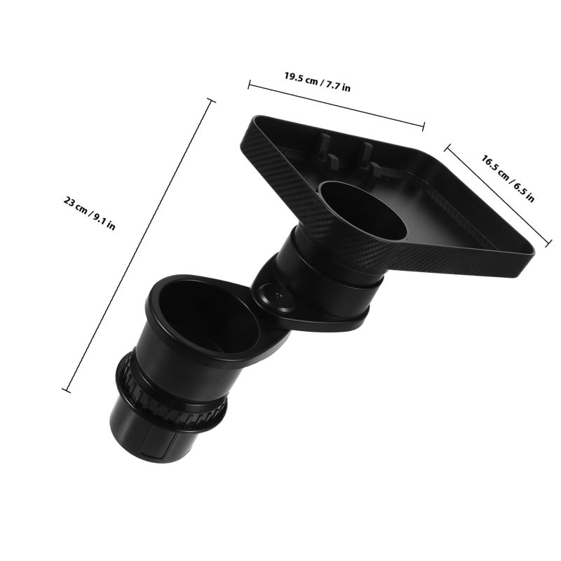 Rotatable Car Cup Holder Expander With Square Tray For Drink And Phone Storage - Image 3