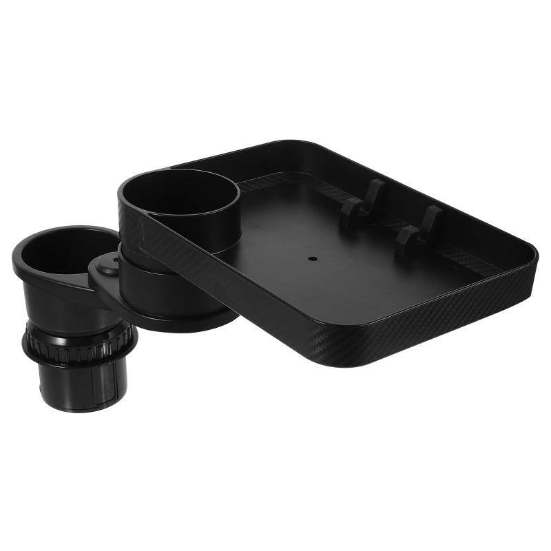 Rotatable Car Cup Holder Expander With Square Tray For Drink And Phone Storage - Image 2