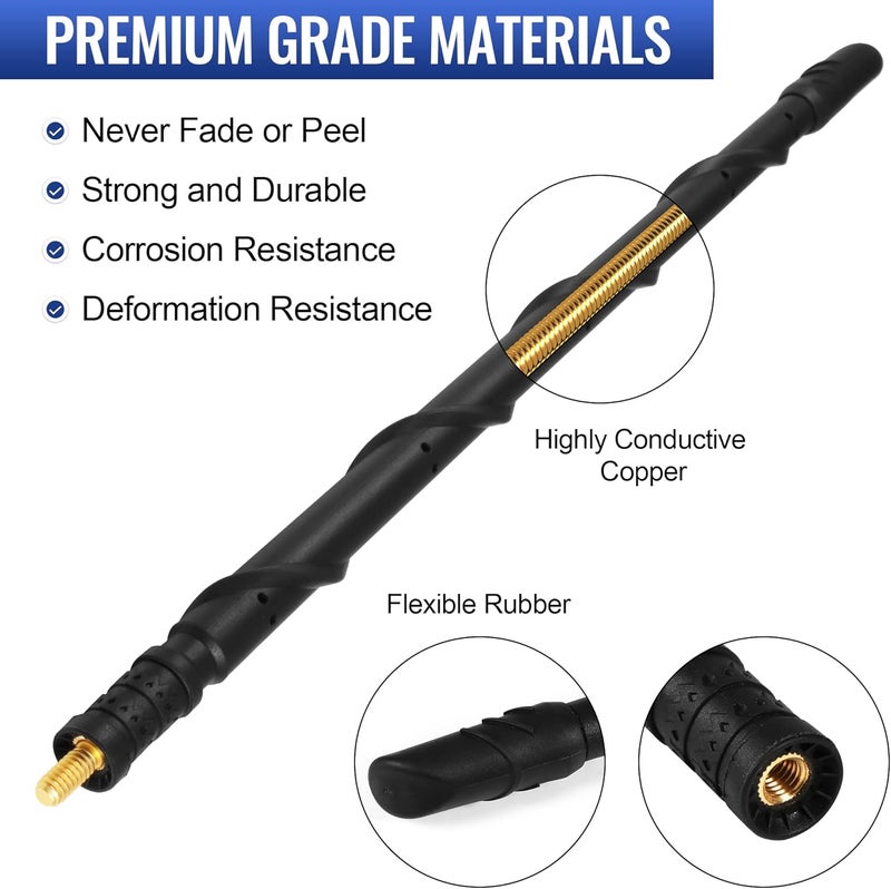 VOFONO 13 Inch Flexible Rubber Antenna for Ford F150, F250, F350 (2009-2025) - Image 4