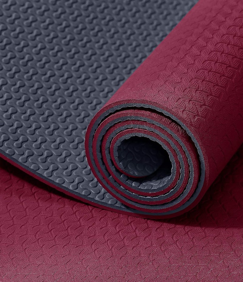 IUGA Yoga Mat Thick Non Slip Anti-tear Pilates Mat Eco Friendly Hot Yoga Mats for Workout & Exercise(72"x 24"x 6mm) - Image 2
