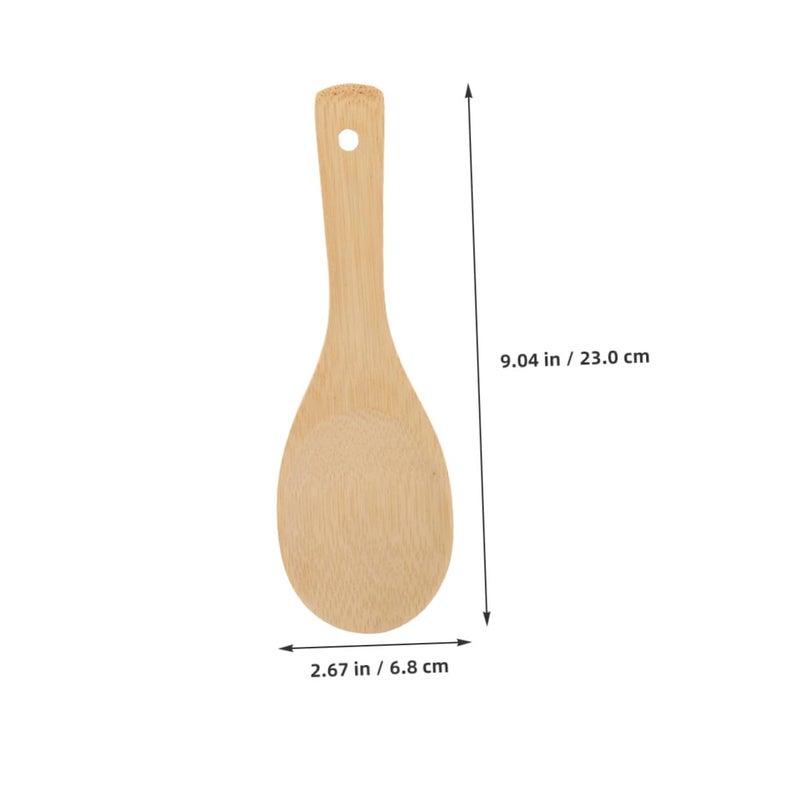4 Piece Non Stick Carbonized Rice Scoopers 23cm Cooking and Serving Spoons - Image 3