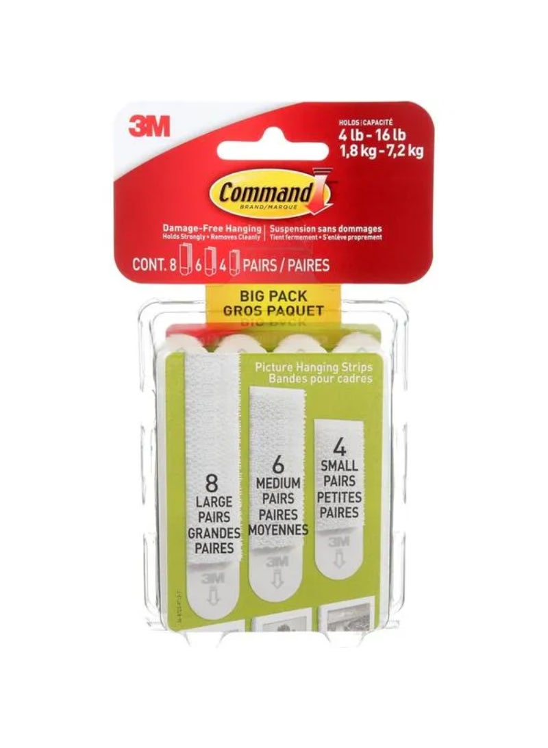 Command Assorted Damage-Free Picture Hanging Strips White 17211-BPES - Image 1