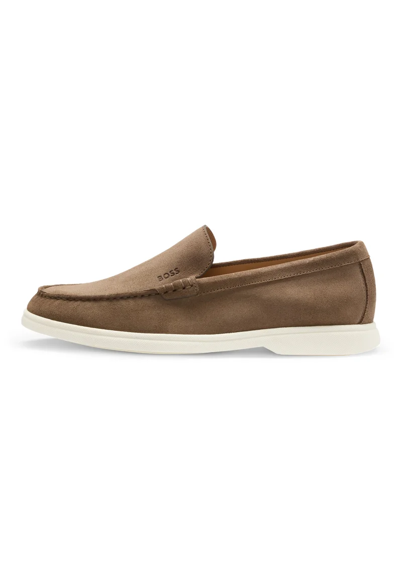 BOSS Suede loafers with debossed logo