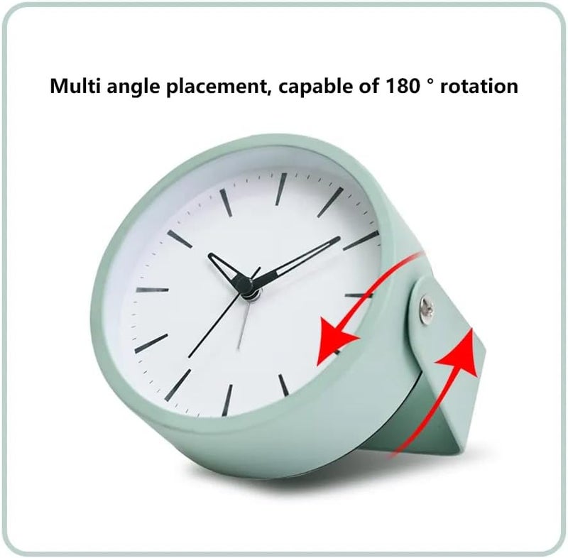 Peakeep Modern Alarm Clock, 4.5 Inch Minimalist Metal Border for Table, Silent Non Ticking with Battery Power for Kids, Student, All - Image 3