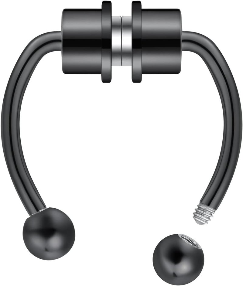 Fake Nose Ring Septum Piercing Magnet Magnetic Nose Hoop Rings Faux Septum Rings Non Piercing Clip On Nose Hoop Rings
