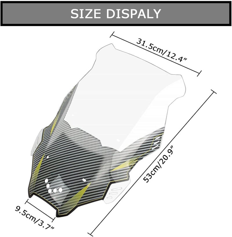 PSLER® Motorcycle Windscreen Windshield Wind Deflector for ADV 150 2019 (Clear) - Image 2