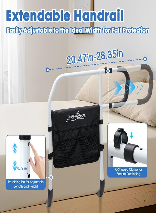 goodleben Bed Rails for Elderly Adults, Adjustable Bed Assist Rails for Seniors with Non-Slip Handle & Storage Pocket, Bed Assist Bar Supports up to 350 Lbs, Fits Twin/Full/Queen/King Beds - Image 4