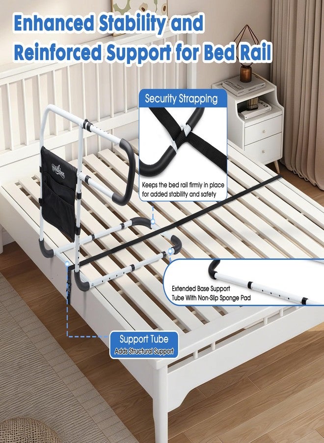 goodleben Bed Rails for Elderly Adults, Adjustable Bed Assist Rails for Seniors with Non-Slip Handle & Storage Pocket, Bed Assist Bar Supports up to 350 Lbs, Fits Twin/Full/Queen/King Beds - Image 5