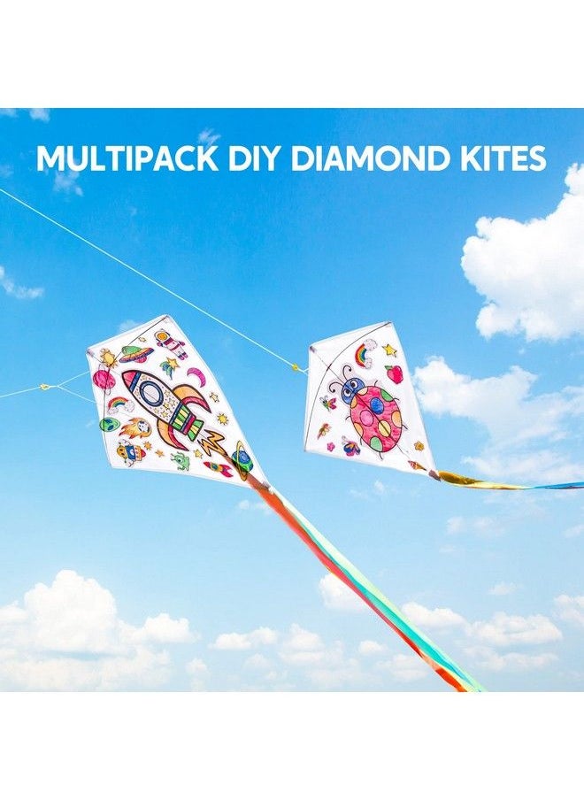JOYIN 8 Packs Diy Blank Diamond Kite With Watercolor Pens And Kite String Decorating Coloring Kite Kids Kite Making Craft Kits Large Beach Kite Easy To Fly Kite For Outdoor Games And Activities  - Image 4