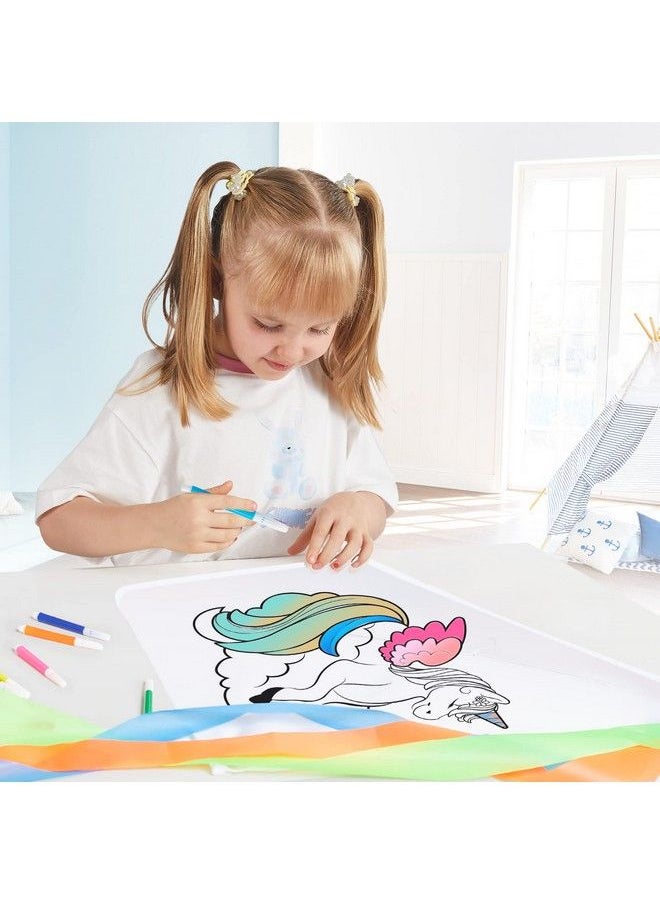 JOYIN 8 Packs Diy Blank Diamond Kite With Watercolor Pens And Kite String Decorating Coloring Kite Kids Kite Making Craft Kits Large Beach Kite Easy To Fly Kite For Outdoor Games And Activities  - Image 3