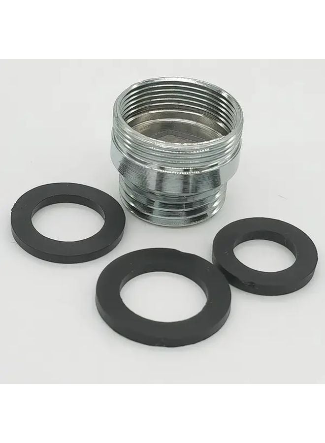 22 24mm G1 2 Kitchen Faucet Adapter Dual Thread 15 16 Male to 55 64 Female Sink Mixer Valve Converter for Garden Hose Silvery - Image 1