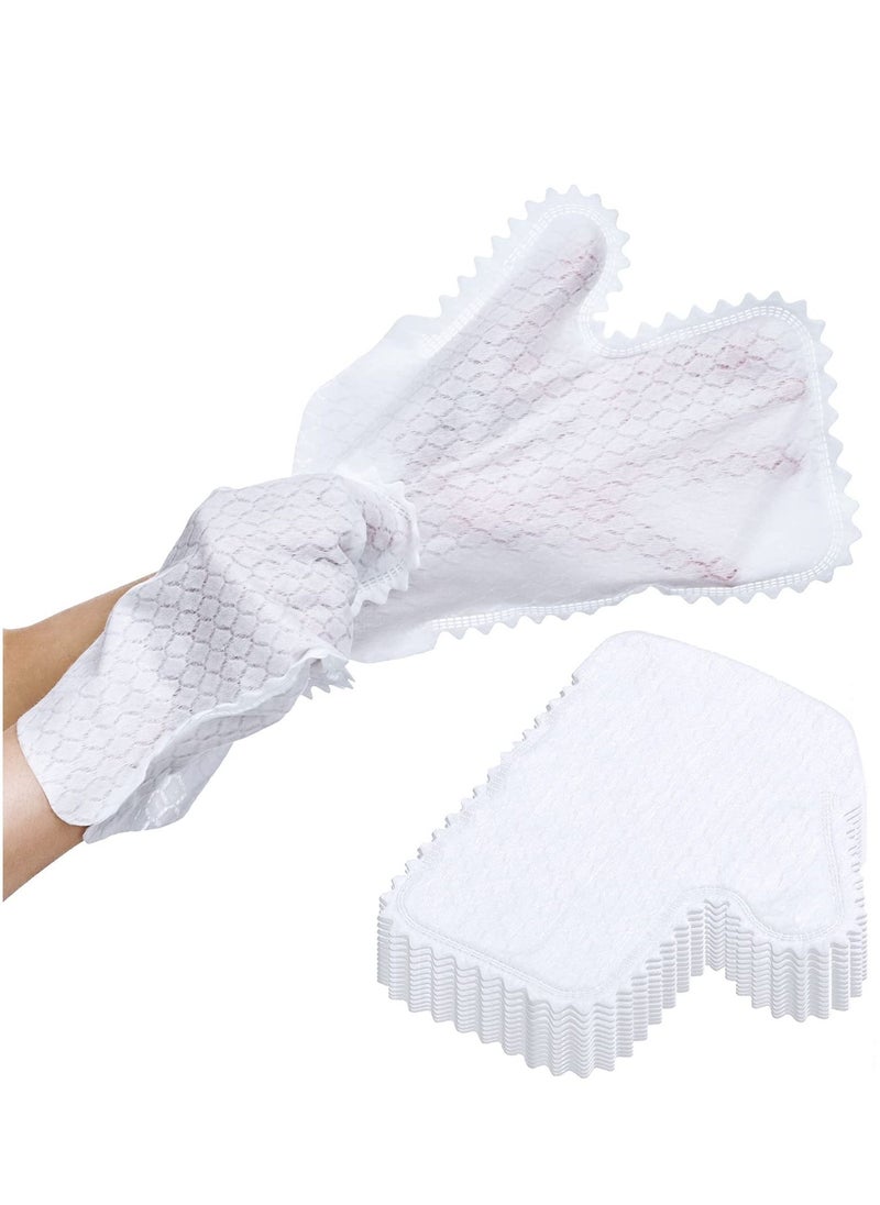 SYOSI - Microfiber Dusting Cloths Gloves, Dust Wipes, Feather Dusters, Grabs and Locks in Dust, Pet Hair Cleaning Possible Dual-Sided Disposable Dusting Gloves (40 Pieces) - Image 1
