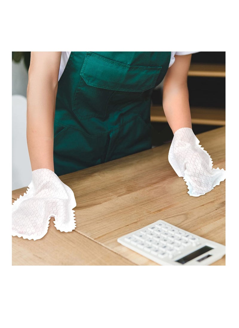 SYOSI - Microfiber Dusting Cloths Gloves, Dust Wipes, Feather Dusters, Grabs and Locks in Dust, Pet Hair Cleaning Possible Dual-Sided Disposable Dusting Gloves (40 Pieces) - Image 1