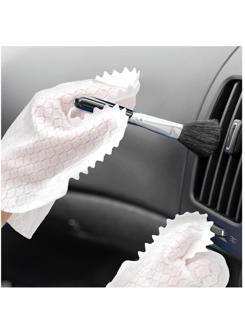 SYOSI - Microfiber Dusting Cloths Gloves, Dust Wipes, Feather Dusters, Grabs and Locks in Dust, Pet Hair Cleaning Possible Dual-Sided Disposable Dusting Gloves (40 Pieces) - Image 1