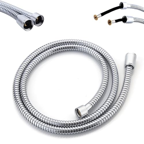 Hansengroyi Shower Hose Replacement for Grohe 28143000 RelexaFlex 59 Metal Longlife AntiTwist Flexible Shower Hose for Handheld Shower Chrome - Image 1