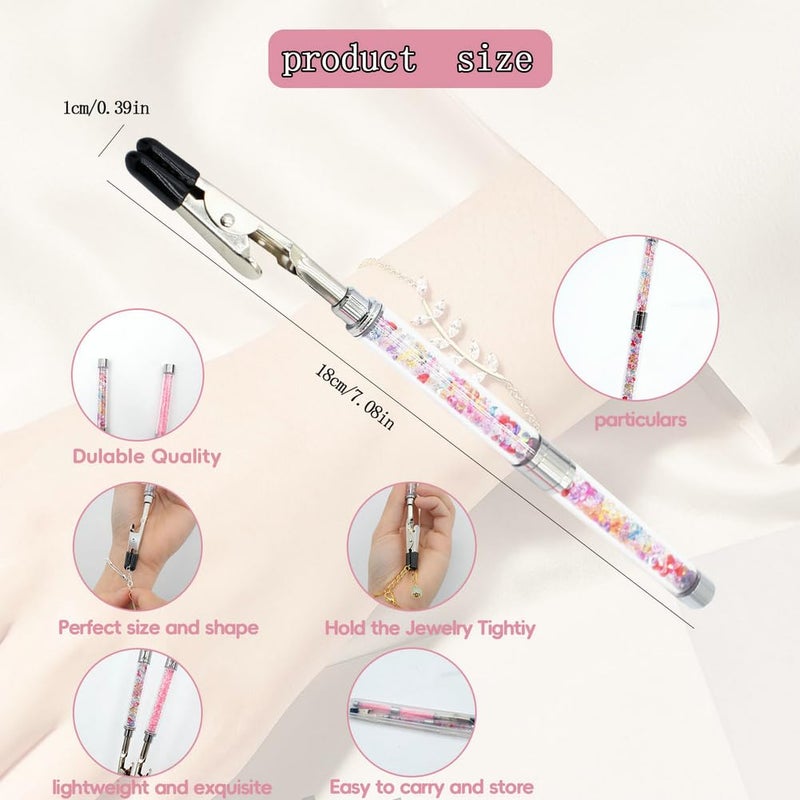 PEOUWNES Bracelet Helper Tools Diamond Bracelet Tool Jewelry Clasp Helper Hand Fastening and Hooking Tool for Necklace Bracelet Watch Clasps Zippers Crafts Adjustment, A-0020 - Image 2
