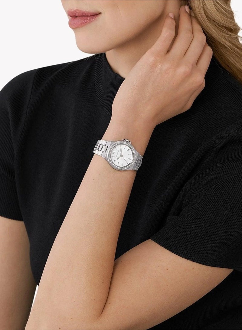 MK Women's Silver Stainless Steel Watch, Silver Dial | 7280 - Image 4