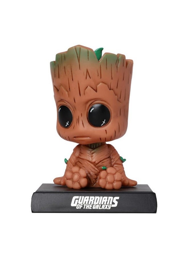 TechPro Techpro Super Hero Action Figure Limited Edition Bobblehead with Mobile Holder for Car Dashboard, Office Desk & Study Table- (Groot)  - Image 1