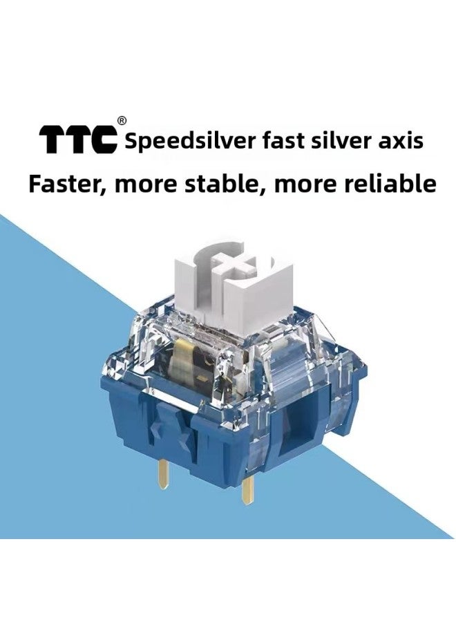 Key Cap Hall TTC Fast Silver V2 Shaft 39gf Trigger Fast Anti-misoperation Linear Electric Competition Mechanical Keyboard Shaft Body Switch-Color:Quicksilver Axis V2--keychain  - Image 3