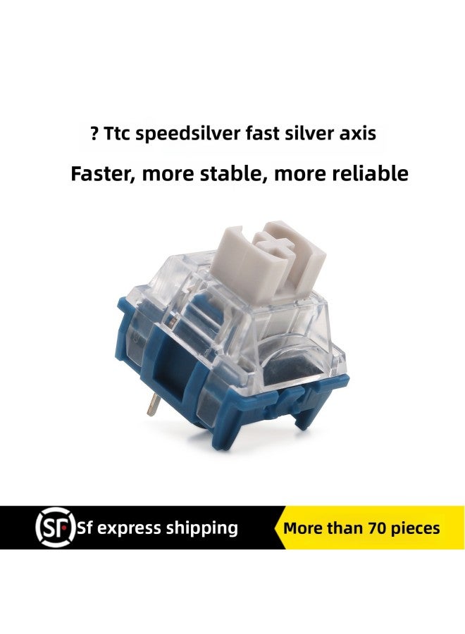 Key Cap Hall TTC Fast Silver V2 Shaft 39gf Trigger Fast Anti-misoperation Linear Electric Competition Mechanical Keyboard Shaft Body Switch-Color:Quicksilver Axis V2--keychain  - Image 2