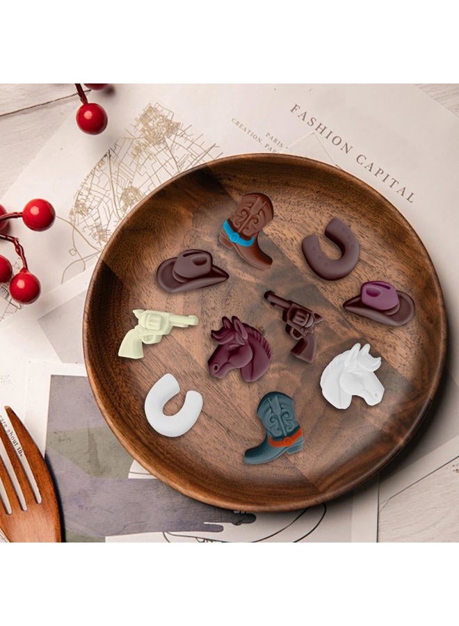Fuehbur Western Themed Cowboy Candy Silicone Molds 2PCS, Chocolate Jello Moulds with Horse Head Boot Hat Saddle Design, 15 Cavity Ice Mold Pudding Soap Cookie Molds for Cake Desserts Cupcake Making - Image 4