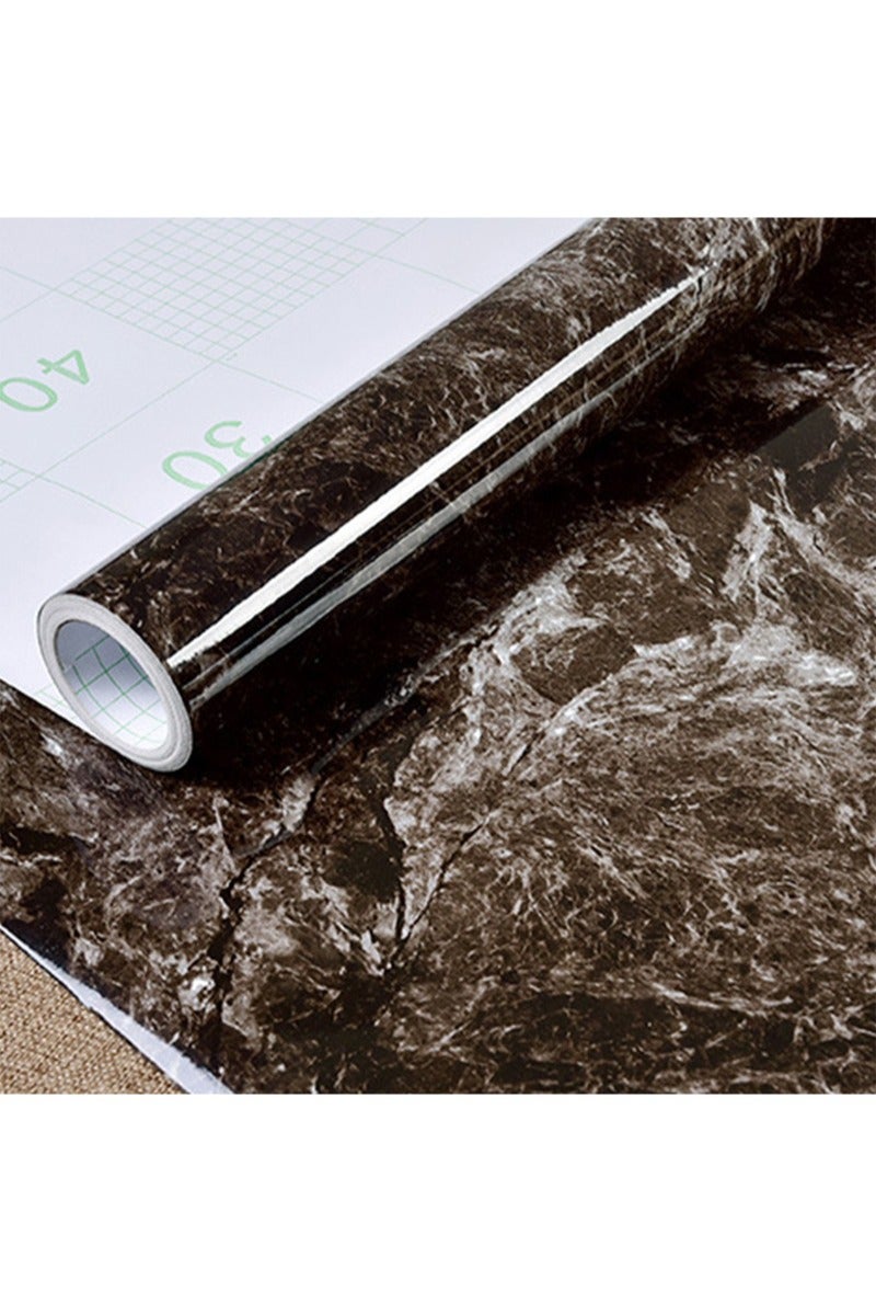 Sharpdo Kitchen Oil-proof Terrazzo Stickers Self-adhesive Tile Stove High Temperature Wall Stickers Quartz Stone Wallpaper 60*100cm(Expand) - Image 3