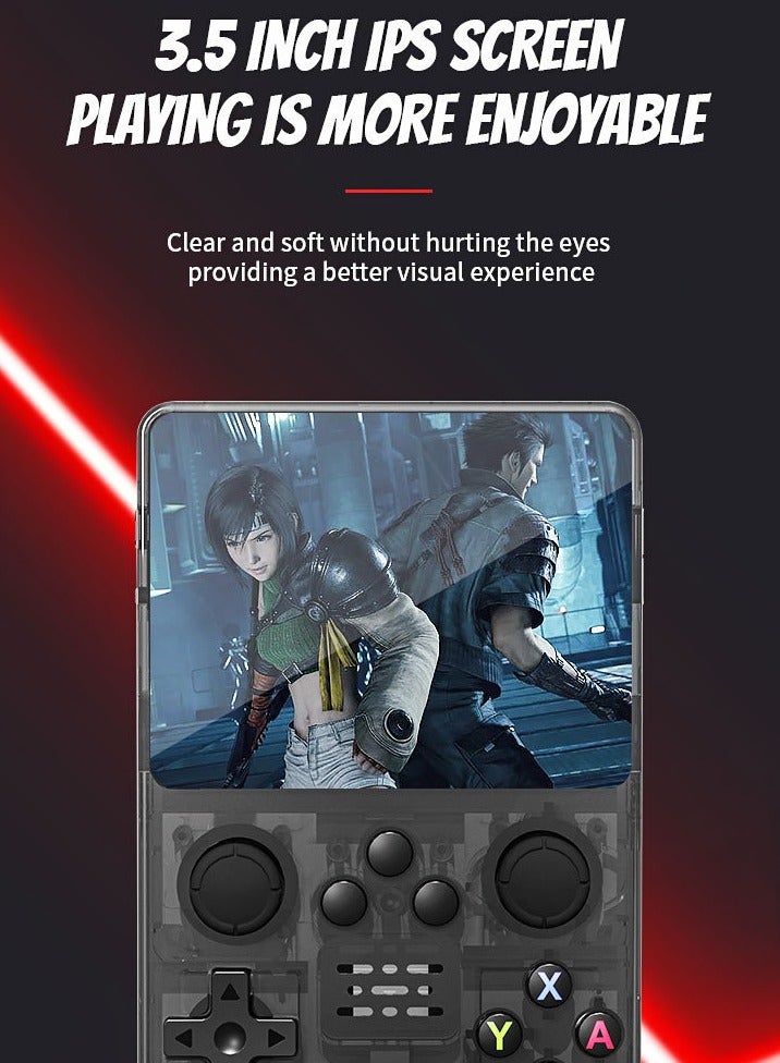 Y&D R35S Open Source Handheld Linux System 3.5 Inch Portable Retro Arcade Nostalgia PS1 Portable Handheld Game Console Portable Gaming Device Retro Gaming Classic Games Emulator Console Pocket Game Player SNES/GBA Emulator - Image 4