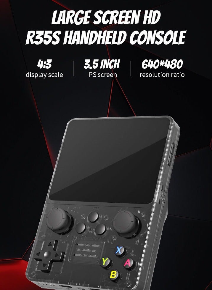 Y&D R35S Open Source Handheld Linux System 3.5 Inch Portable Retro Arcade Nostalgia PS1 Portable Handheld Game Console Portable Gaming Device Retro Gaming Classic Games Emulator Console Pocket Game Player SNES/GBA Emulator - Image 2