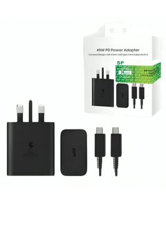 SP Wall Charger 45W Fast Charging With UK Plug USB-C to USB-C For Samsung Devices With Type C Cable  - Image 2