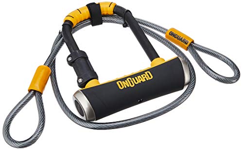 ONGUARD Pitbull Mini DT 8008 D Lock Bike Combination Black, 3.55 x 5.52-Inch,White - Image 1
