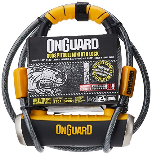 ONGUARD Pitbull Mini DT 8008 D Lock Bike Combination Black, 3.55 x 5.52-Inch,White - Image 2